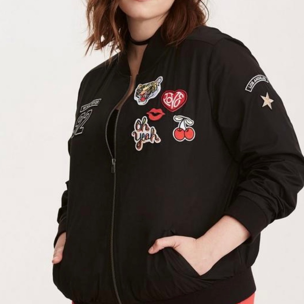 Torrid Patch Bomber Jacket - image 1